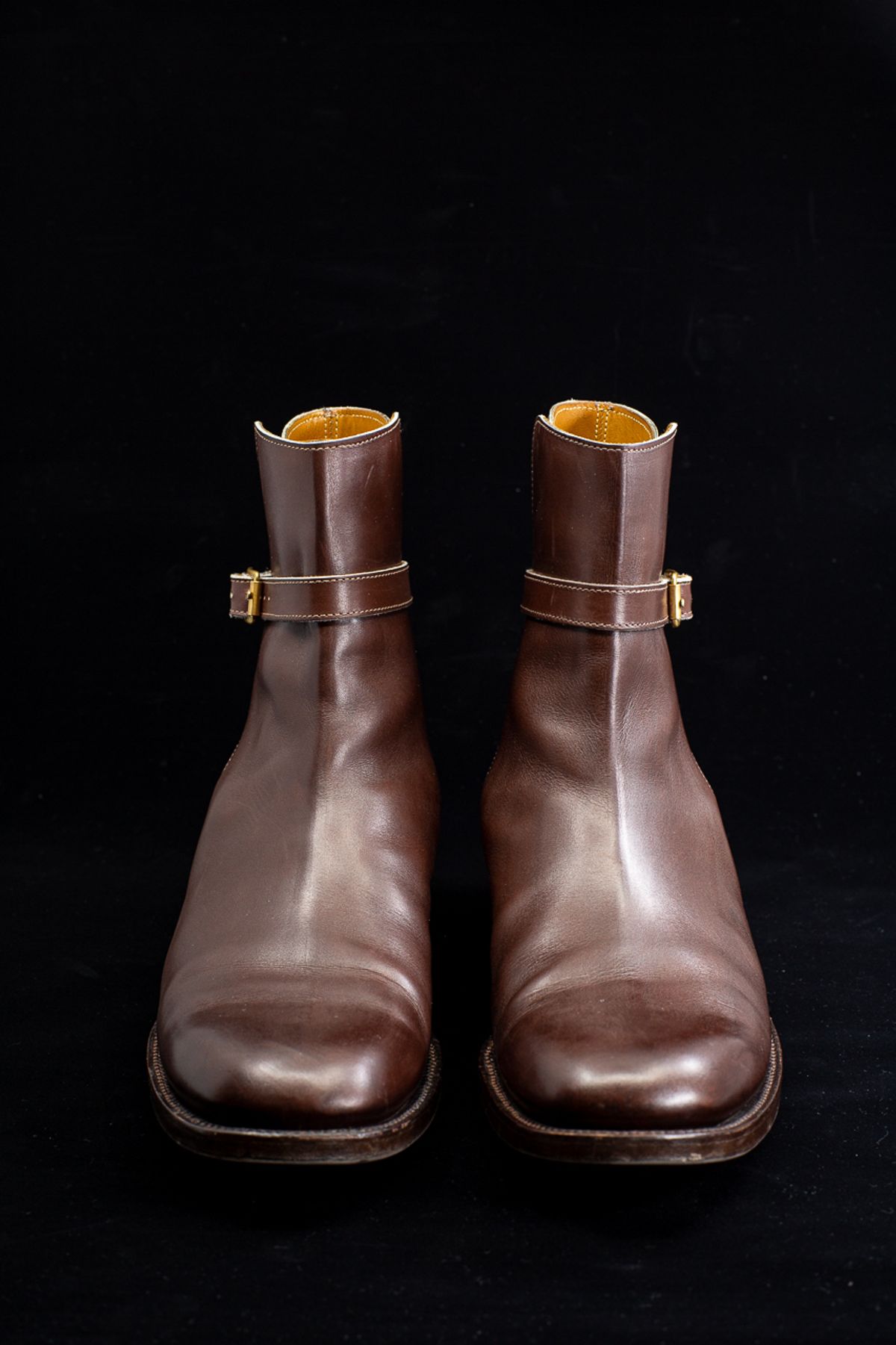 Photo by bhinks on December 5, 2022 of the Clinch Jodhpur Boots in Brown French Calfskin.