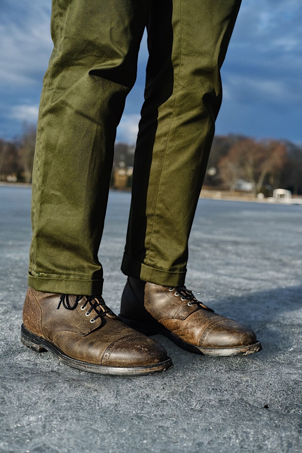 Photo by cuffcheckdenim on February 27, 2025 of the Grant Stone Garrison Boot in Gallun Teton Waxy Stag.