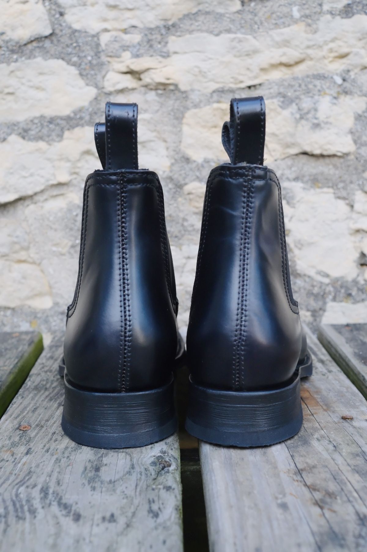 Photo by cuffcheckdenim on October 1, 2025 of the Thursday Journeyman in Shinki Black Shell Cordovan.