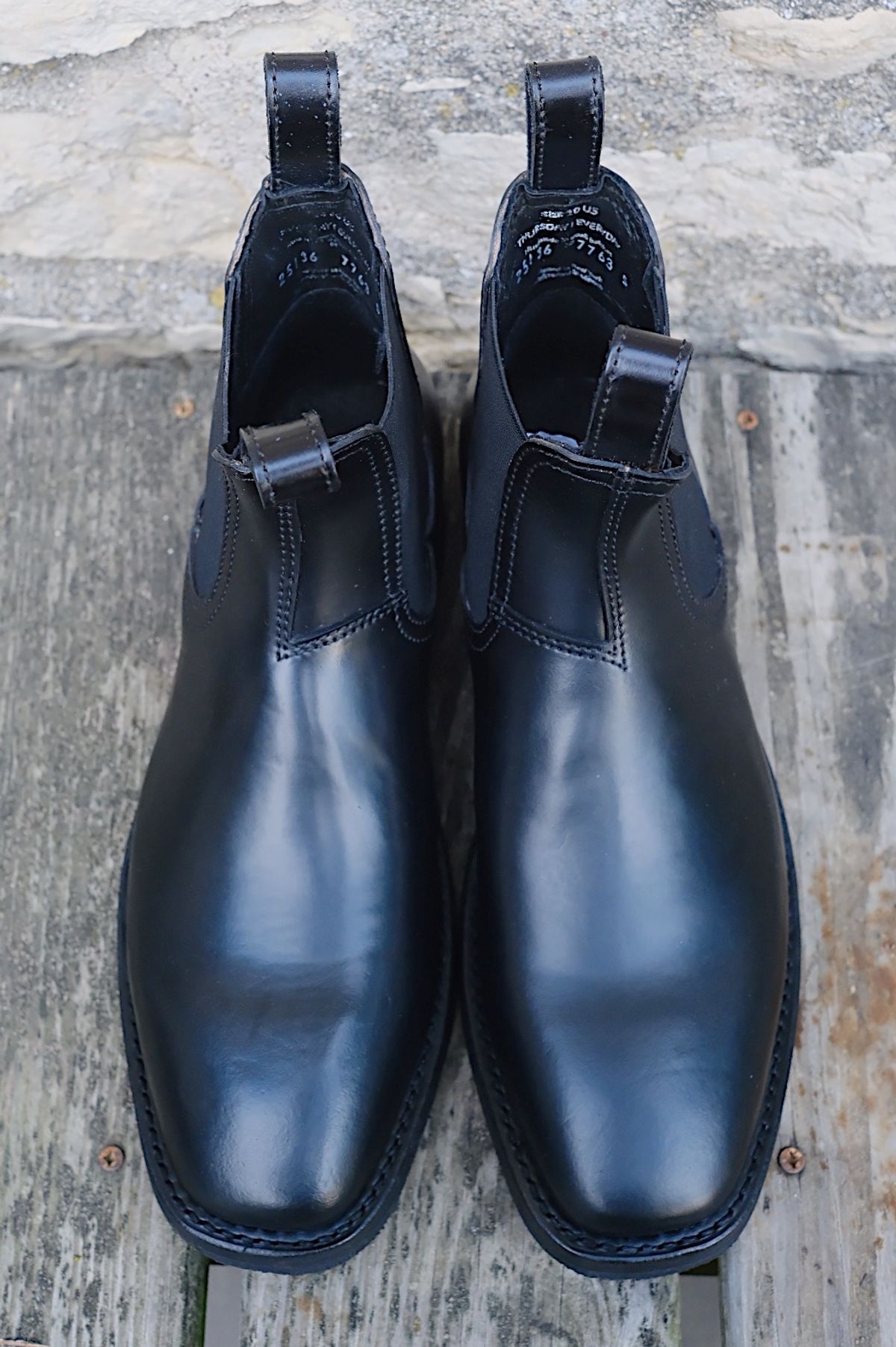 Photo by cuffcheckdenim on October 1, 2025 of the Thursday Journeyman in Shinki Black Shell Cordovan.