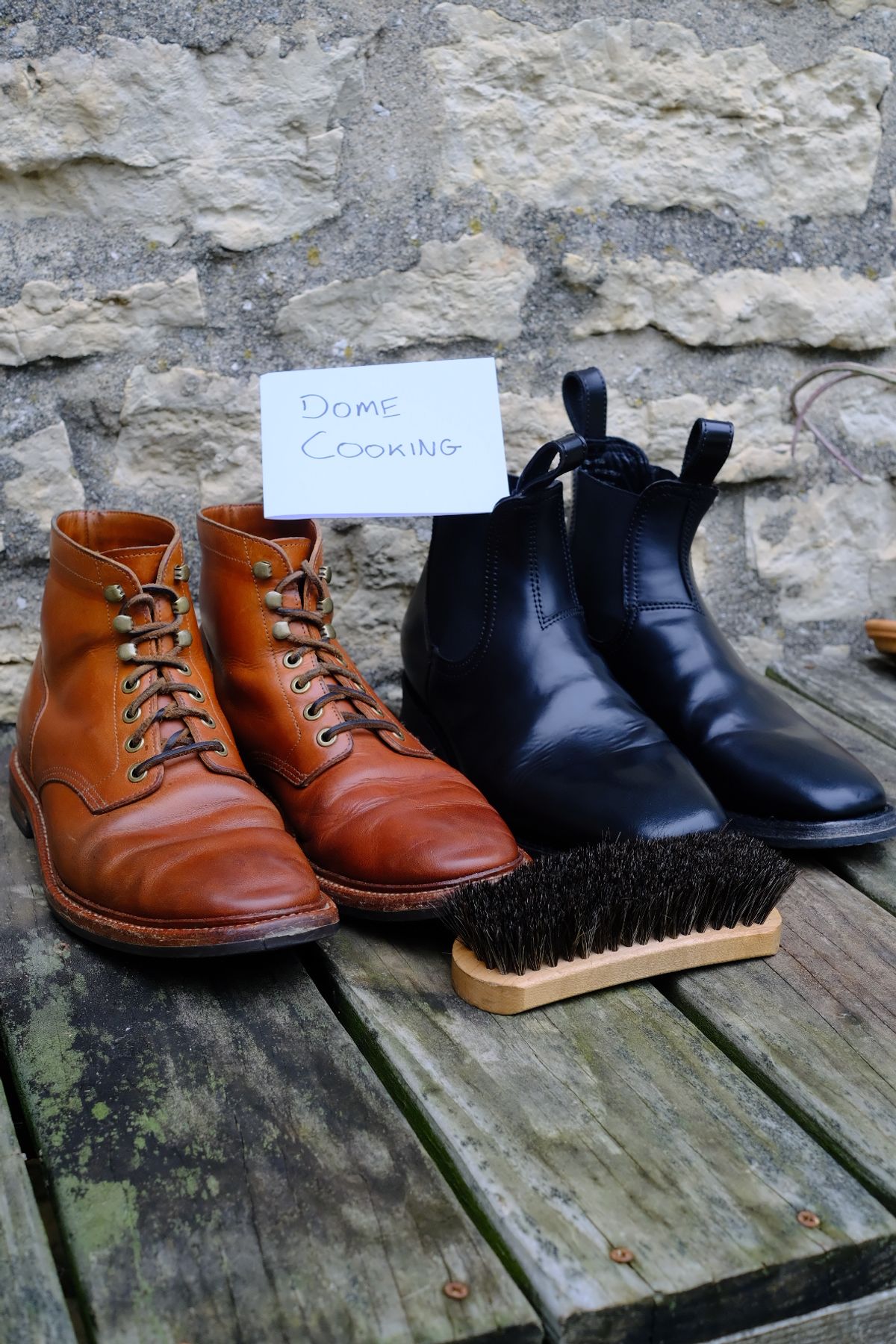 Photo by cuffcheckdenim on November 1, 2025 of the Thursday Journeyman in Shinki Black Shell Cordovan.