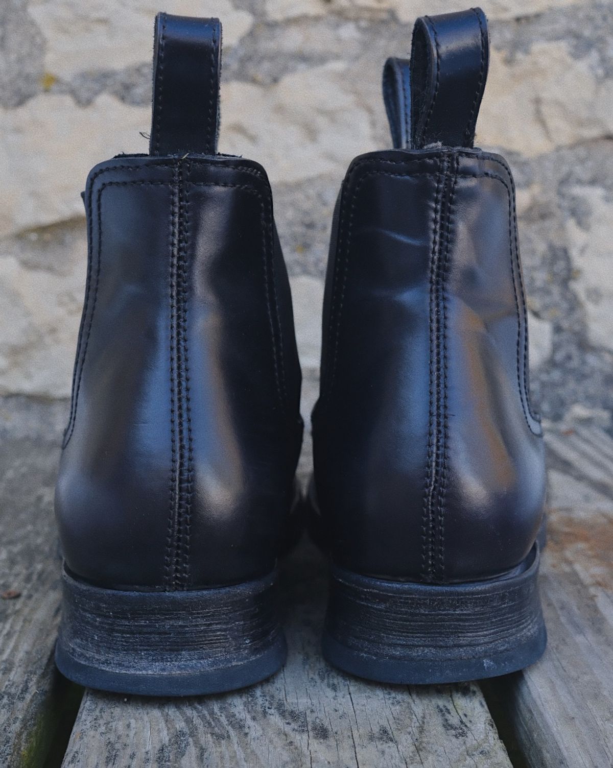 Photo by cuffcheckdenim on February 1, 2026 of the Thursday Journeyman in Shinki Black Shell Cordovan.