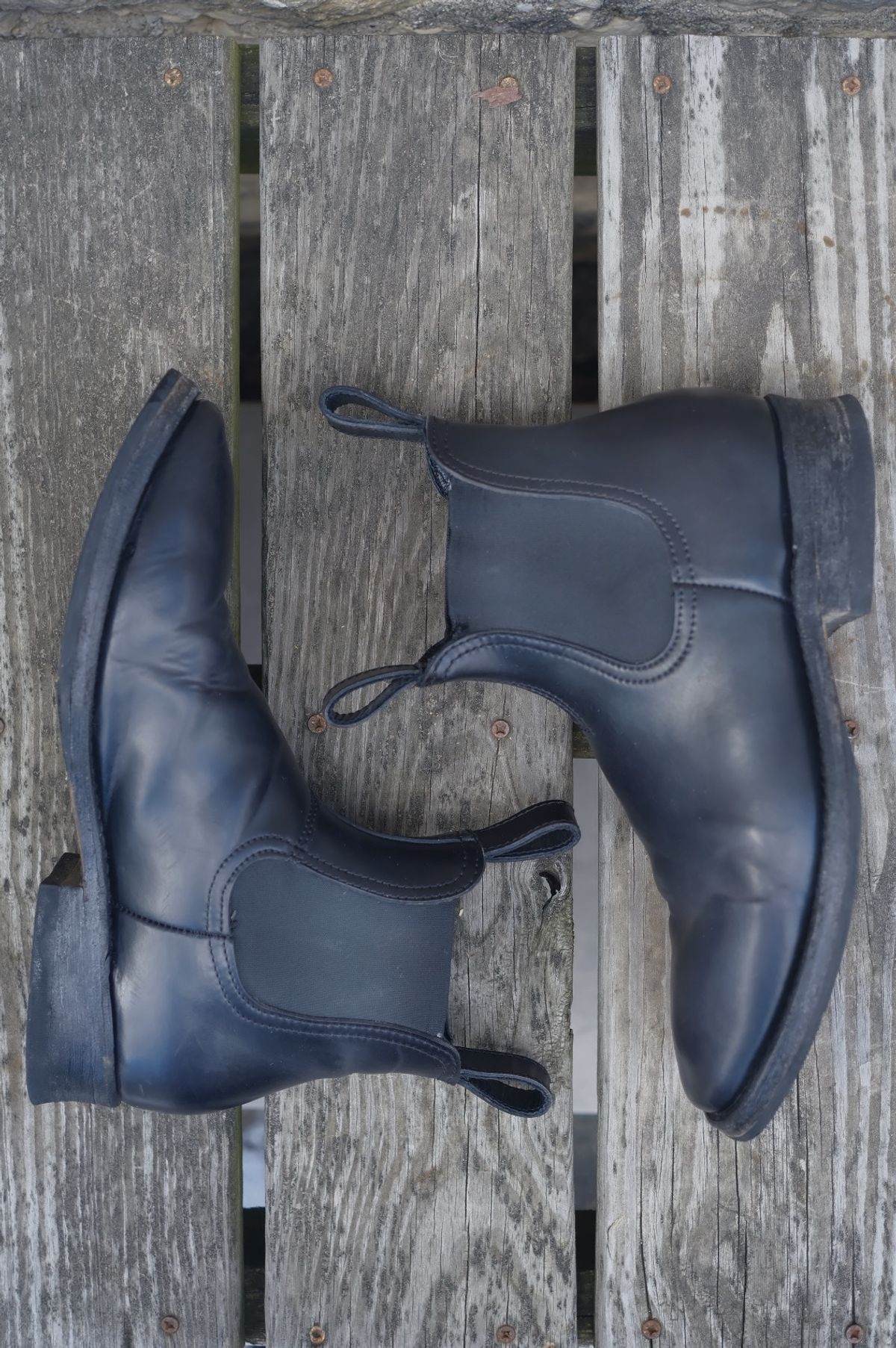 Photo by cuffcheckdenim on March 1, 2026 of the Thursday Journeyman in Shinki Black Shell Cordovan.