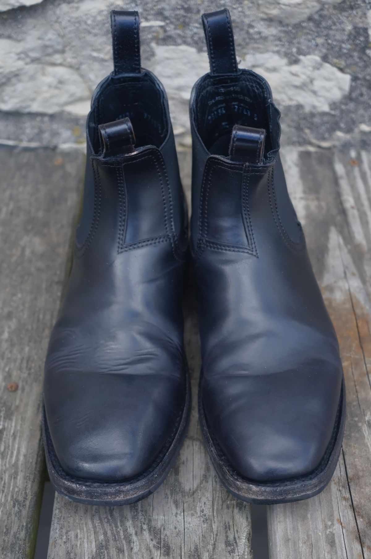 Photo by cuffcheckdenim on March 1, 2026 of the Thursday Journeyman in Shinki Black Shell Cordovan.