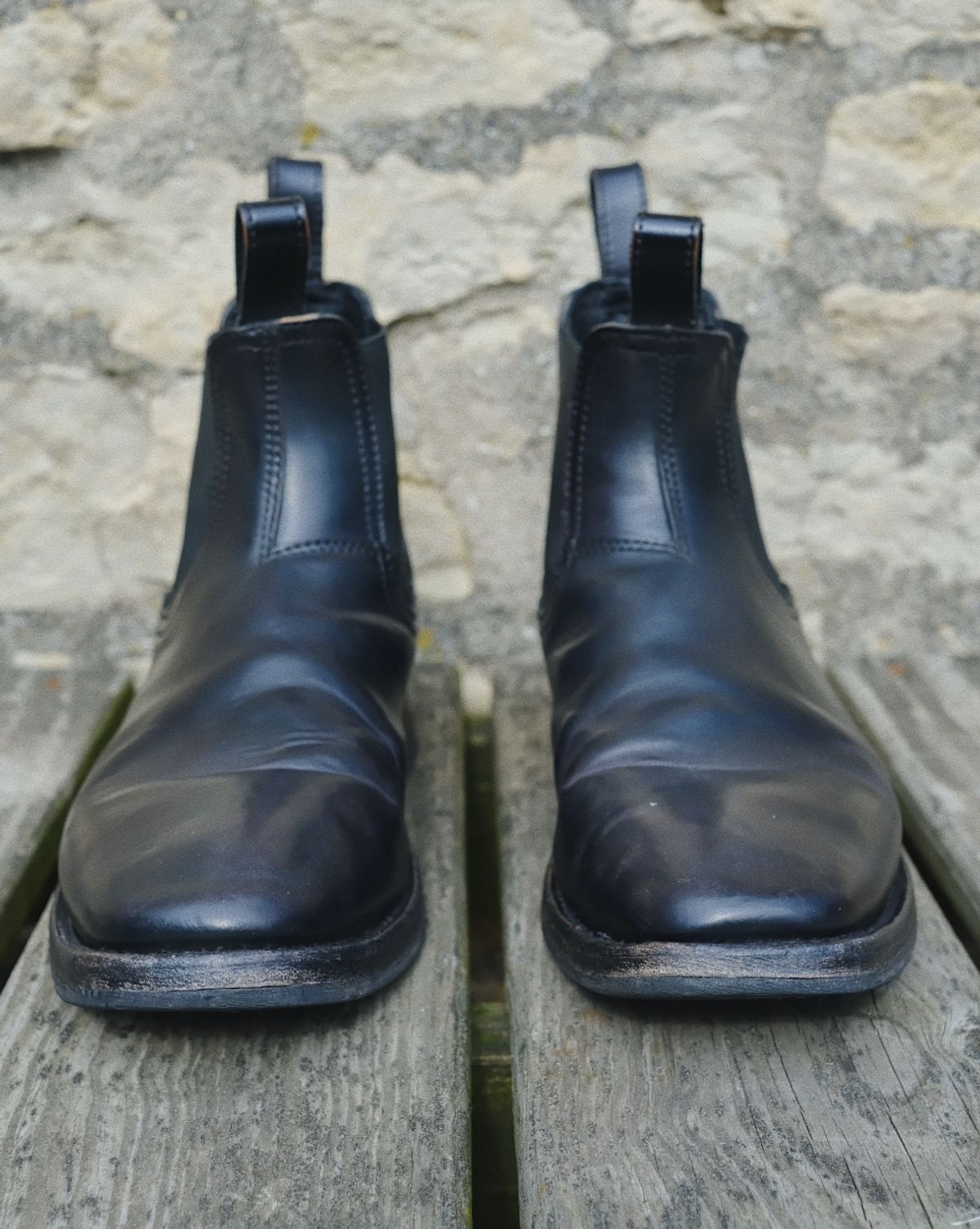 Photo by cuffcheckdenim on March 31, 2026 of the Thursday Journeyman in Shinki Black Shell Cordovan.