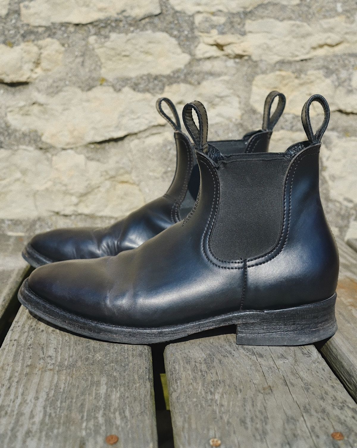 Photo by cuffcheckdenim on March 31, 2026 of the Thursday Journeyman in Shinki Black Shell Cordovan.