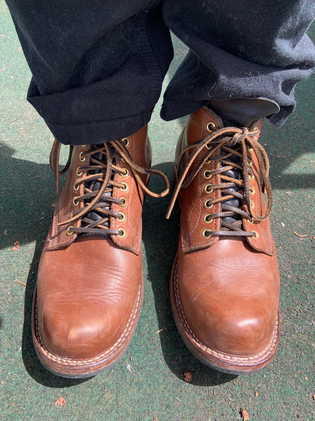 Photo by Oldmanblooming on April 7, 2023 of the Viberg Service Boot in Horween Brown Chromexcel.
