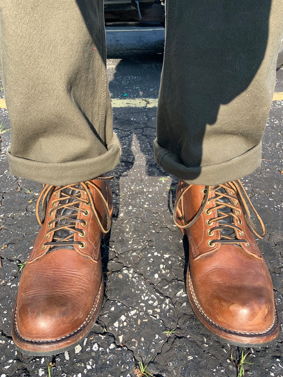 Photo by Oldmanblooming on June 14, 2023 of the Viberg Service Boot in Horween Brown Chromexcel.