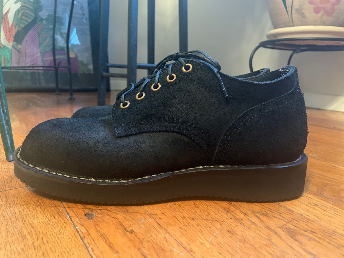 Photo by Oldmanblooming on November 1, 2022 of the White's Oxford in Seidel Black Oil Tan Roughout.