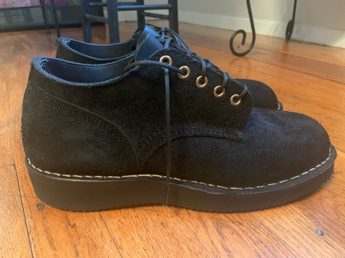 Photo by Oldmanblooming on November 1, 2022 of the White's Oxford in Seidel Black Oil Tan Roughout.