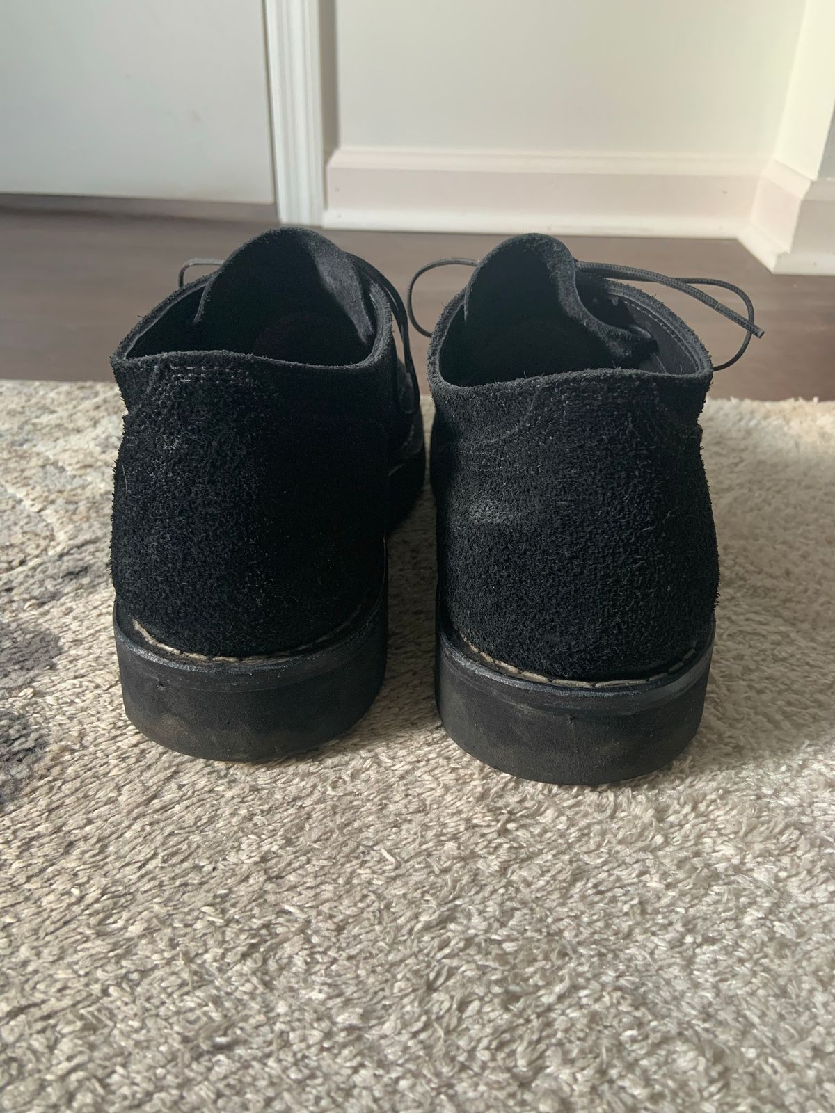 Photo by Oldmanblooming on December 1, 2022 of the White's Oxford in Seidel Black Oil Tan Roughout.