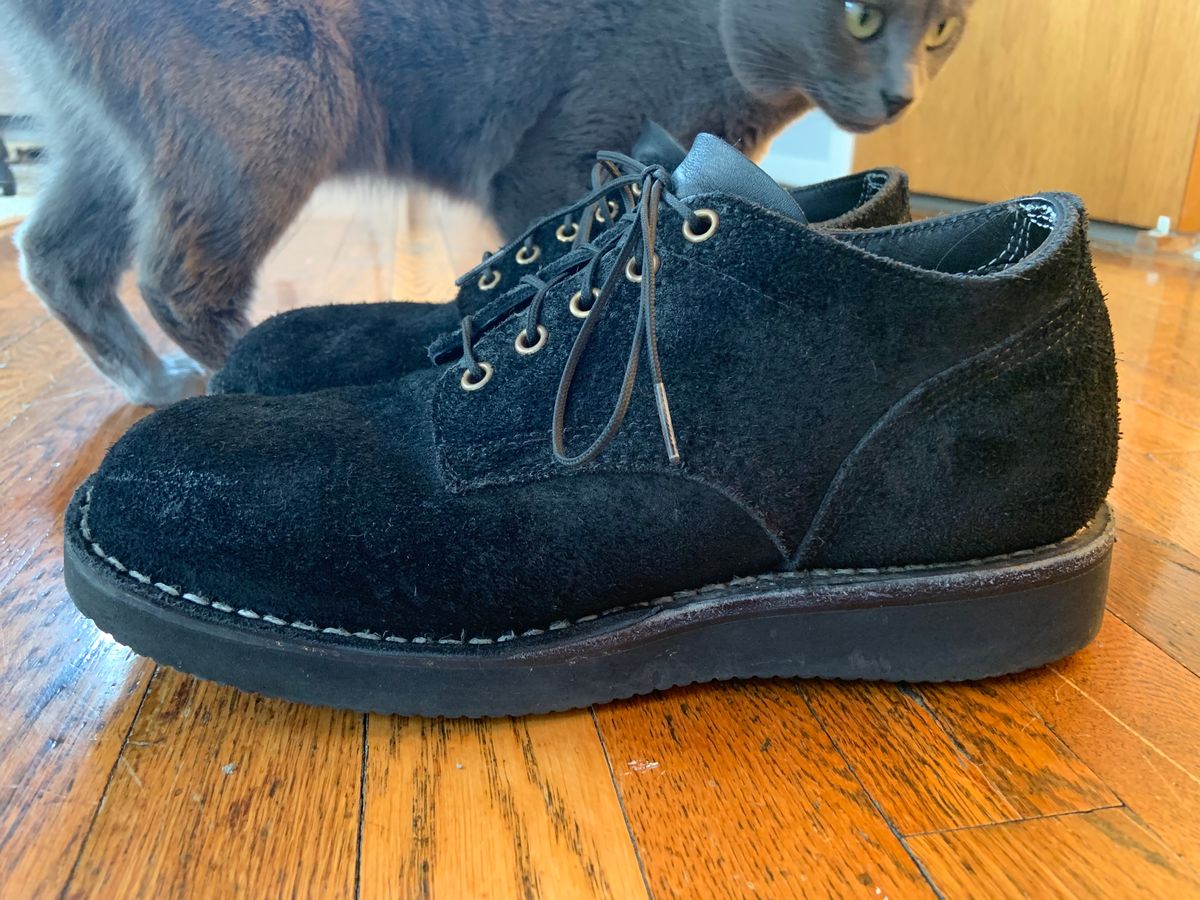 Photo by Oldmanblooming on January 5, 2023 of the White's Oxford in Seidel Black Oil Tan Roughout.