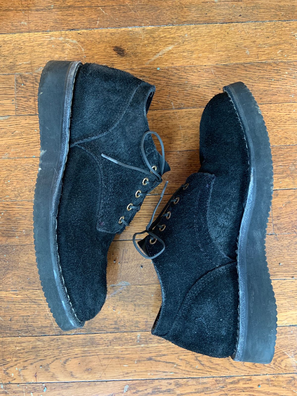 Photo by Oldmanblooming on January 5, 2023 of the White's Oxford in Seidel Black Oil Tan Roughout.