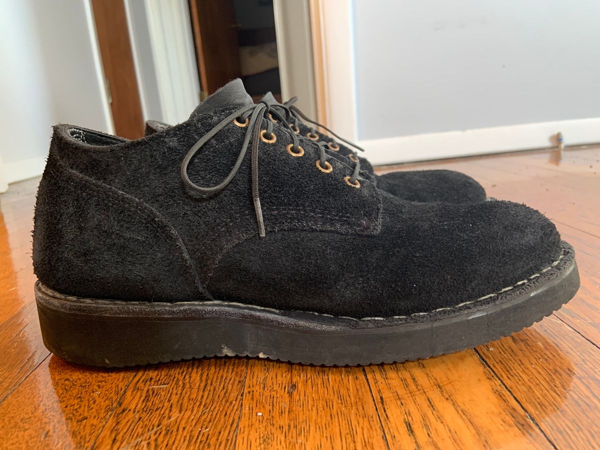 Photo by Oldmanblooming on January 5, 2023 of the White's Oxford in Seidel Black Oil Tan Roughout.