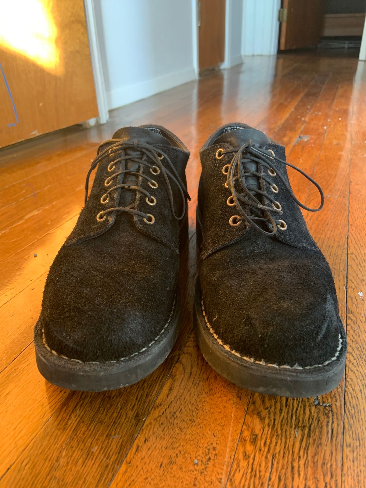 Photo by Oldmanblooming on January 5, 2023 of the White's Oxford in Seidel Black Oil Tan Roughout.
