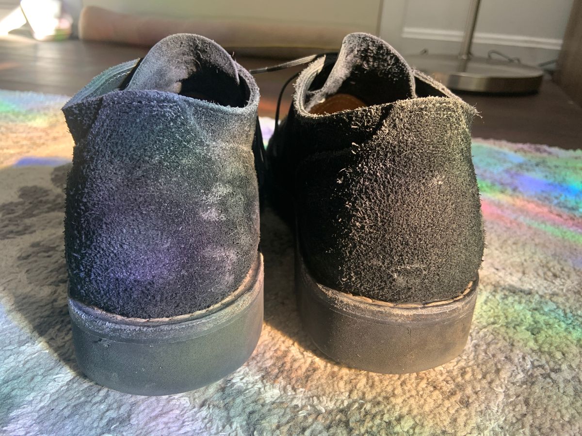 Photo by Oldmanblooming on February 1, 2023 of the White's Oxford in Seidel Black Oil Tan Roughout.