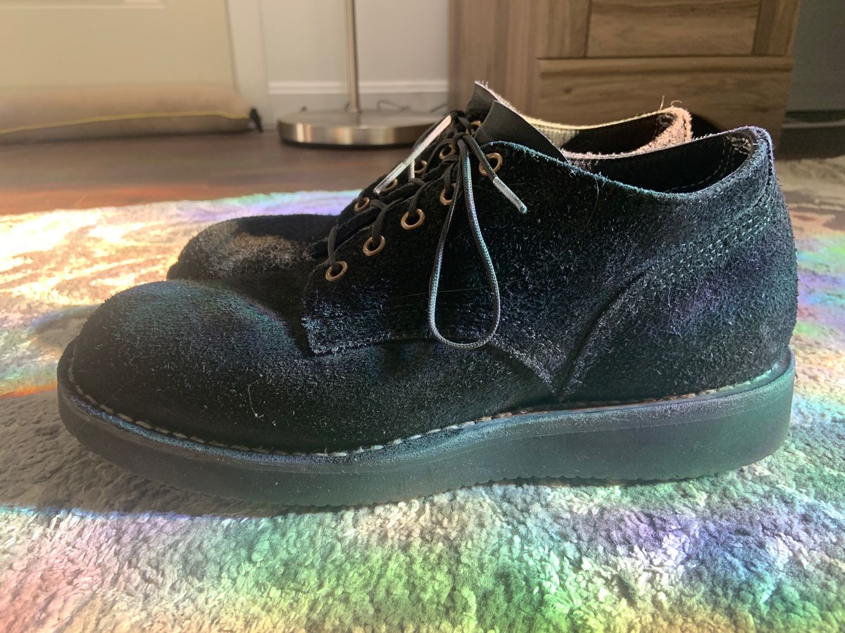 Photo by Oldmanblooming on February 1, 2023 of the White's Oxford in Seidel Black Oil Tan Roughout.