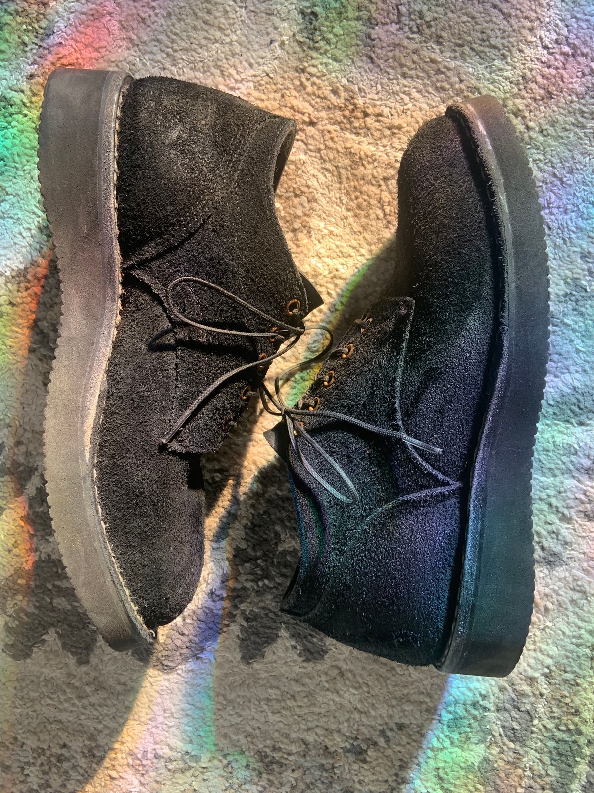 Photo by Oldmanblooming on February 1, 2023 of the White's Oxford in Seidel Black Oil Tan Roughout.