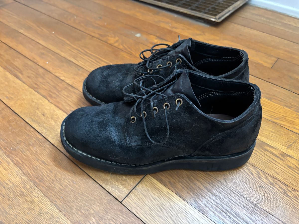Photo by Oldmanblooming on April 27, 2025 of the White's Oxford in Seidel Black Oil Tan Roughout.