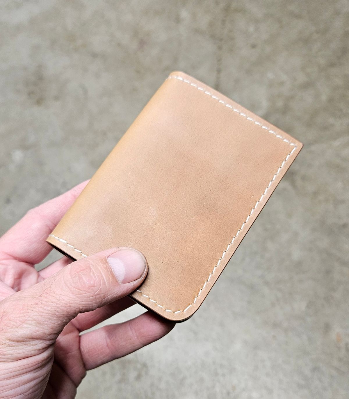 Photo by joeldelassus on October 6, 2025 of the DELASSUS LEATHER V42 in Horween Unglazed Natural Shell Cordovan.