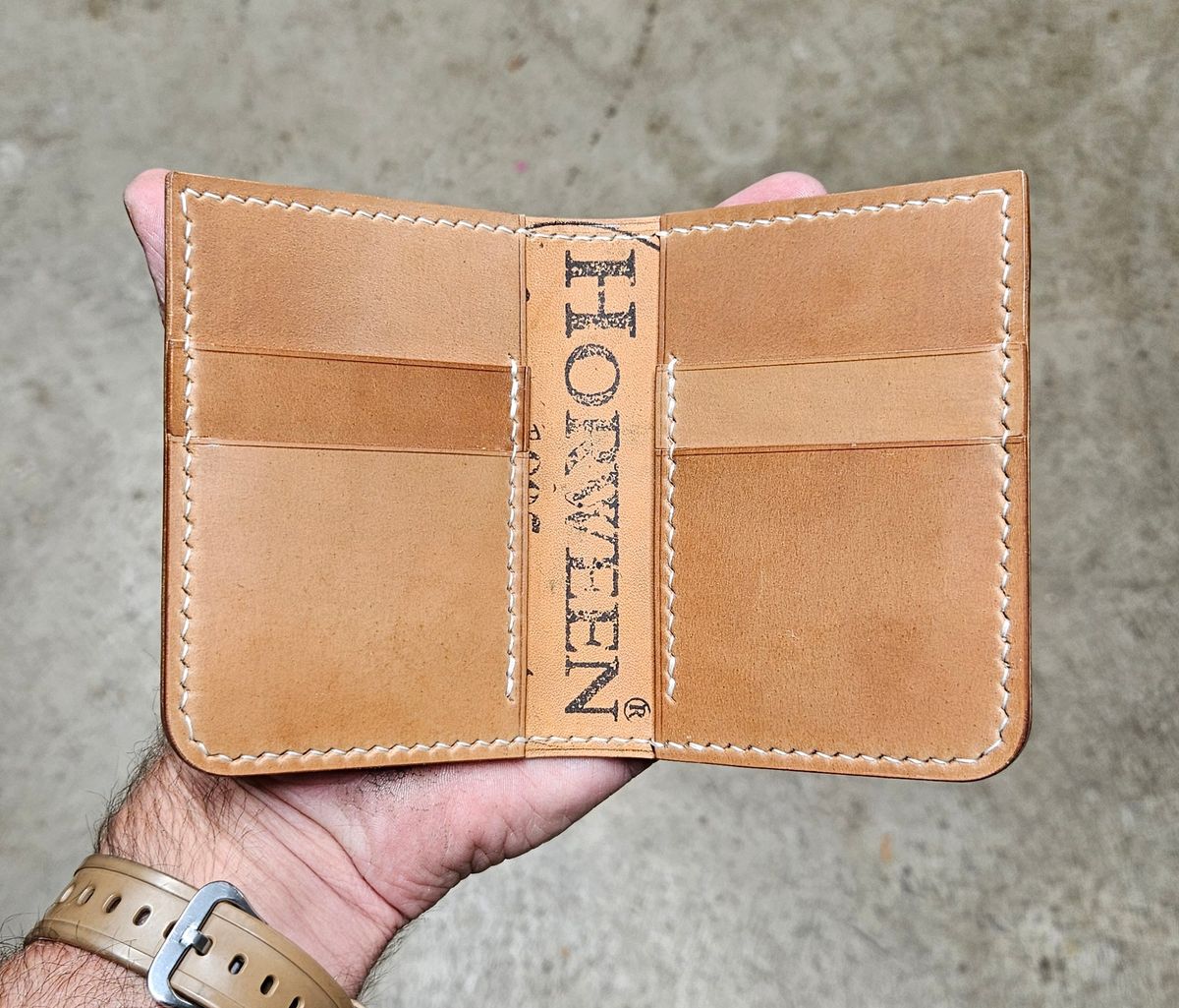 Photo by joeldelassus on October 6, 2025 of the DELASSUS LEATHER V42 in Horween Unglazed Natural Shell Cordovan.