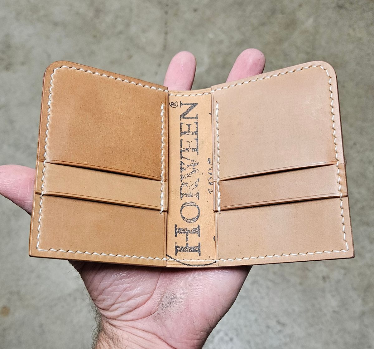 Photo by joeldelassus on October 6, 2025 of the DELASSUS LEATHER V42 in Horween Unglazed Natural Shell Cordovan.