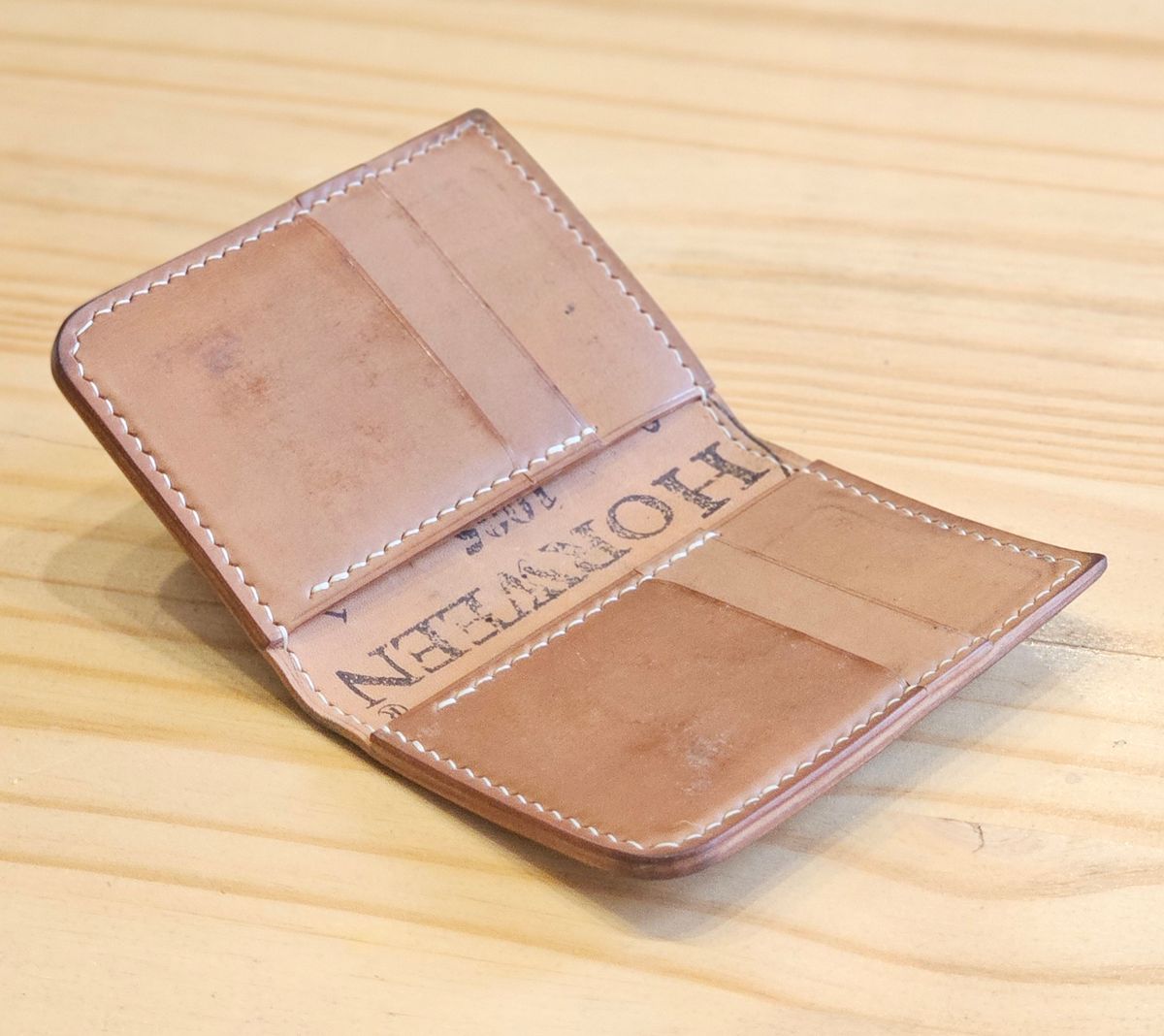 Photo by joeldelassus on November 2, 2025 of the DELASSUS LEATHER V42 in Horween Unglazed Natural Shell Cordovan.