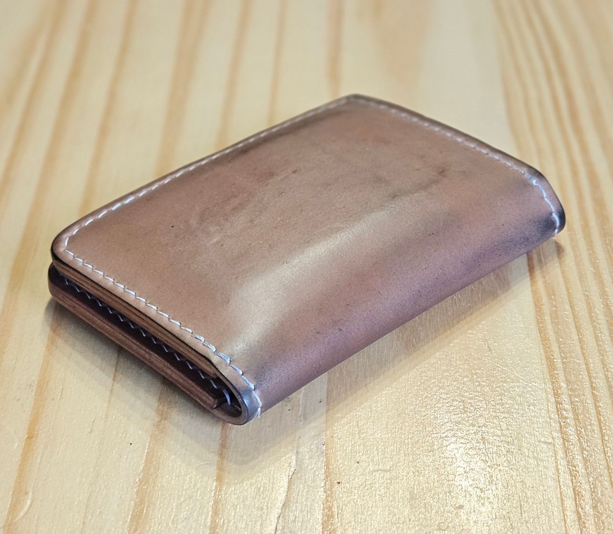 Photo by joeldelassus on November 2, 2025 of the DELASSUS LEATHER V42 in Horween Unglazed Natural Shell Cordovan.