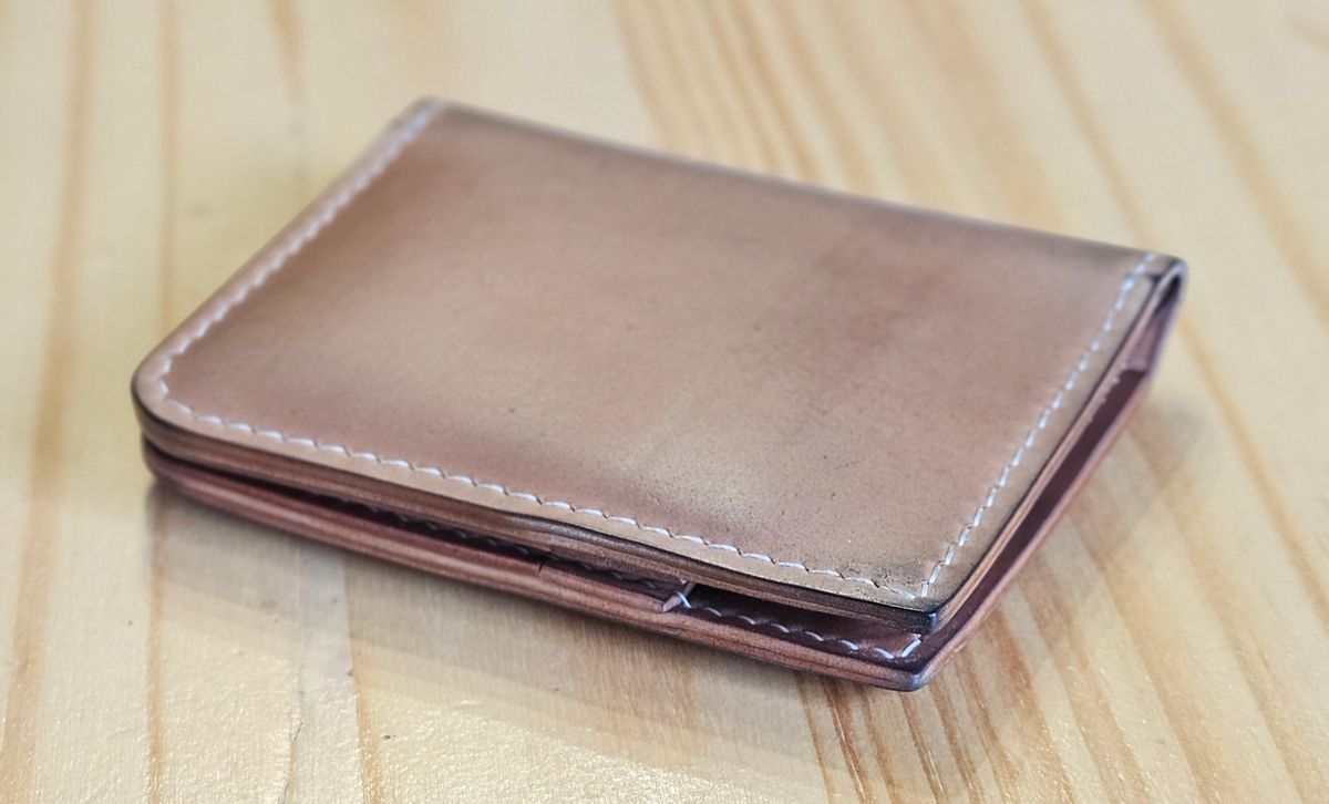 Photo by joeldelassus on November 2, 2025 of the DELASSUS LEATHER V42 in Horween Unglazed Natural Shell Cordovan.