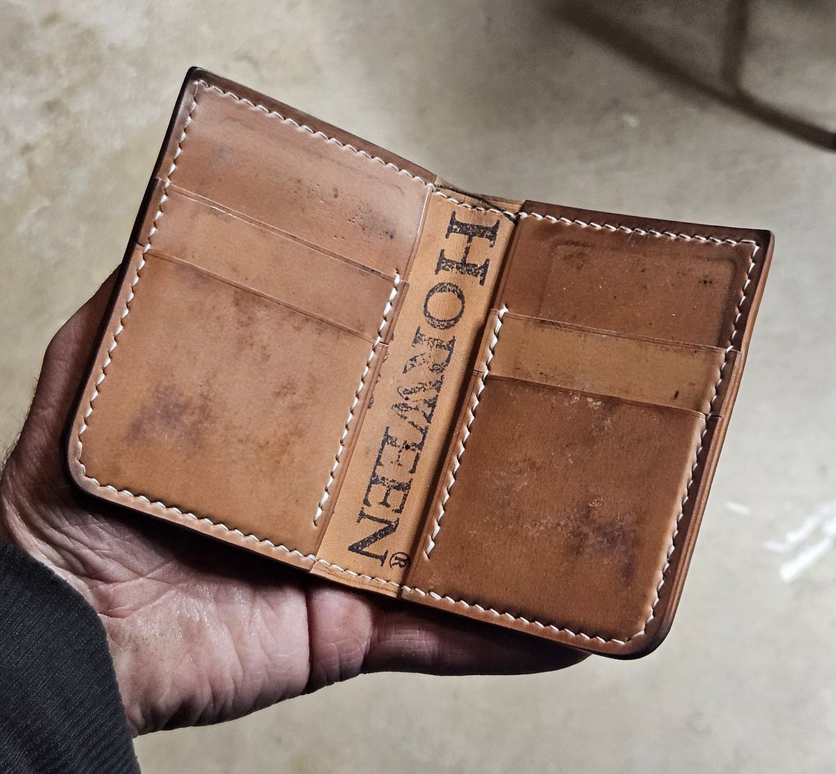 Photo by joeldelassus on December 5, 2025 of the DELASSUS LEATHER V42 in Horween Unglazed Natural Shell Cordovan.