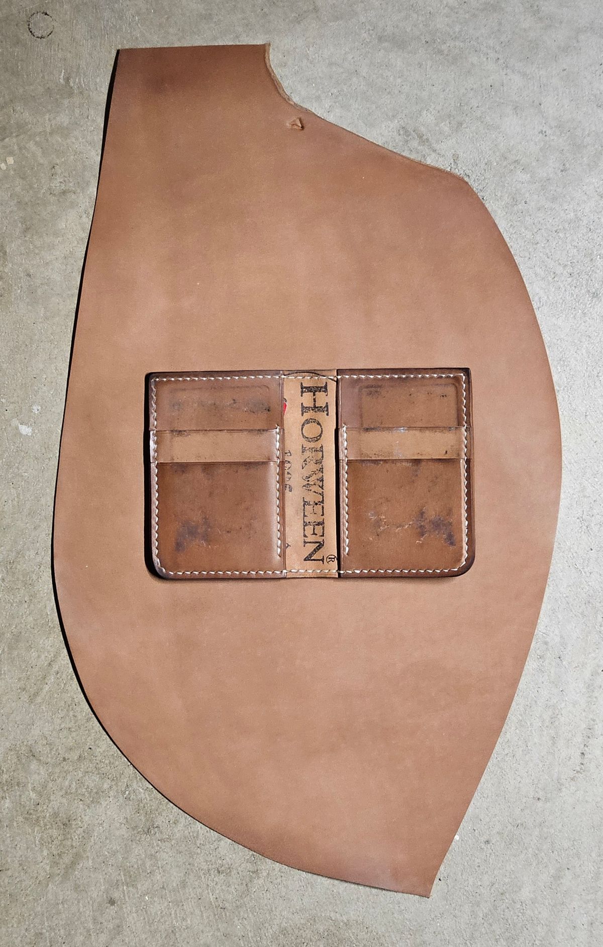 Photo by joeldelassus on January 4, 2026 of the DELASSUS LEATHER V42 in Horween Unglazed Natural Shell Cordovan.