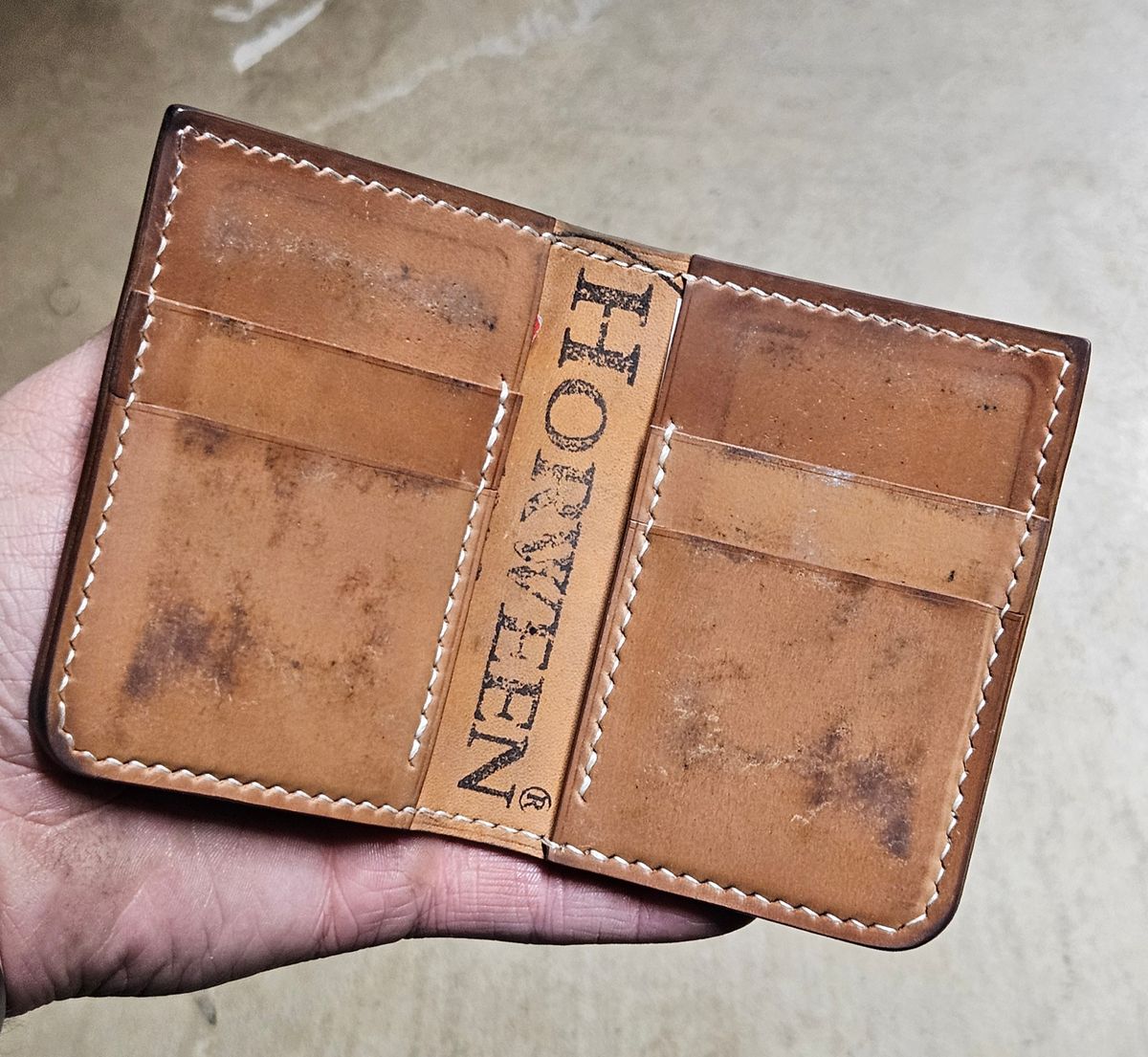 Photo by joeldelassus on January 4, 2026 of the DELASSUS LEATHER V42 in Horween Unglazed Natural Shell Cordovan.