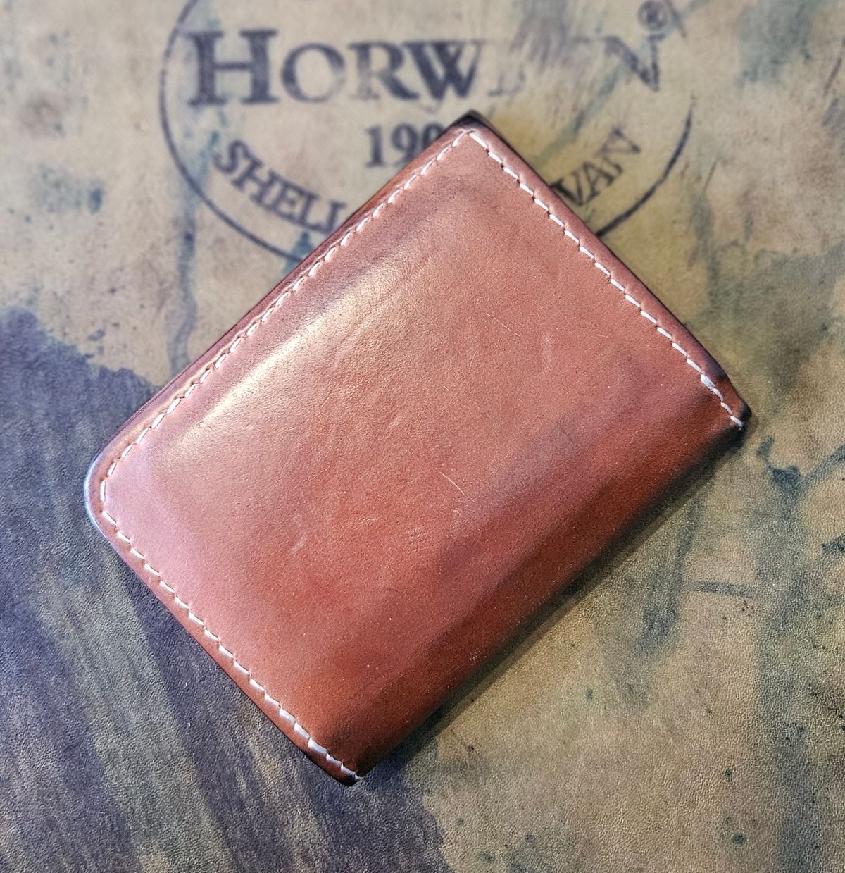 Photo by joeldelassus on February 4, 2026 of the DELASSUS LEATHER V42 in Horween Unglazed Natural Shell Cordovan.