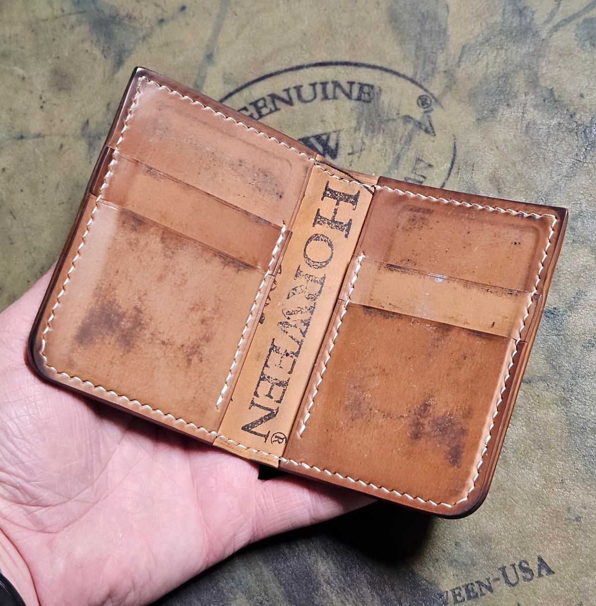 Photo by joeldelassus on February 4, 2026 of the DELASSUS LEATHER V42 in Horween Unglazed Natural Shell Cordovan.