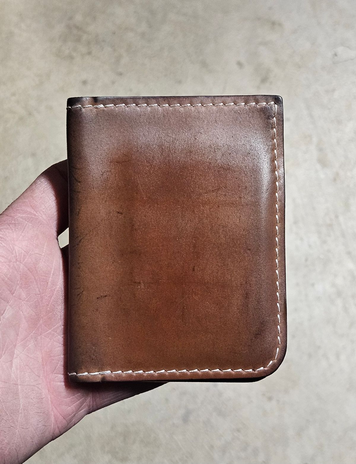 Photo by joeldelassus on April 3, 2026 of the DELASSUS LEATHER V42 in Horween Unglazed Natural Shell Cordovan.