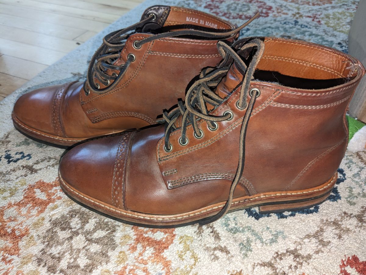 Photo by pck on September 8, 2023 of the Rancourt & Co. Porter Boot in Horween Natural Shell Cordovan.