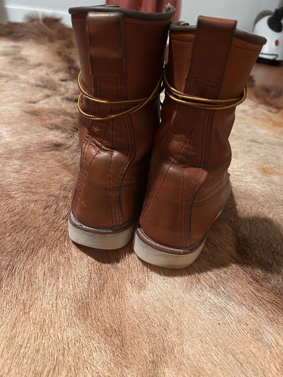 Photo by Booter on January 5, 2024 of the Red Wing 8-Inch Classic Moc in S.B. Foot Oro-Iginal.