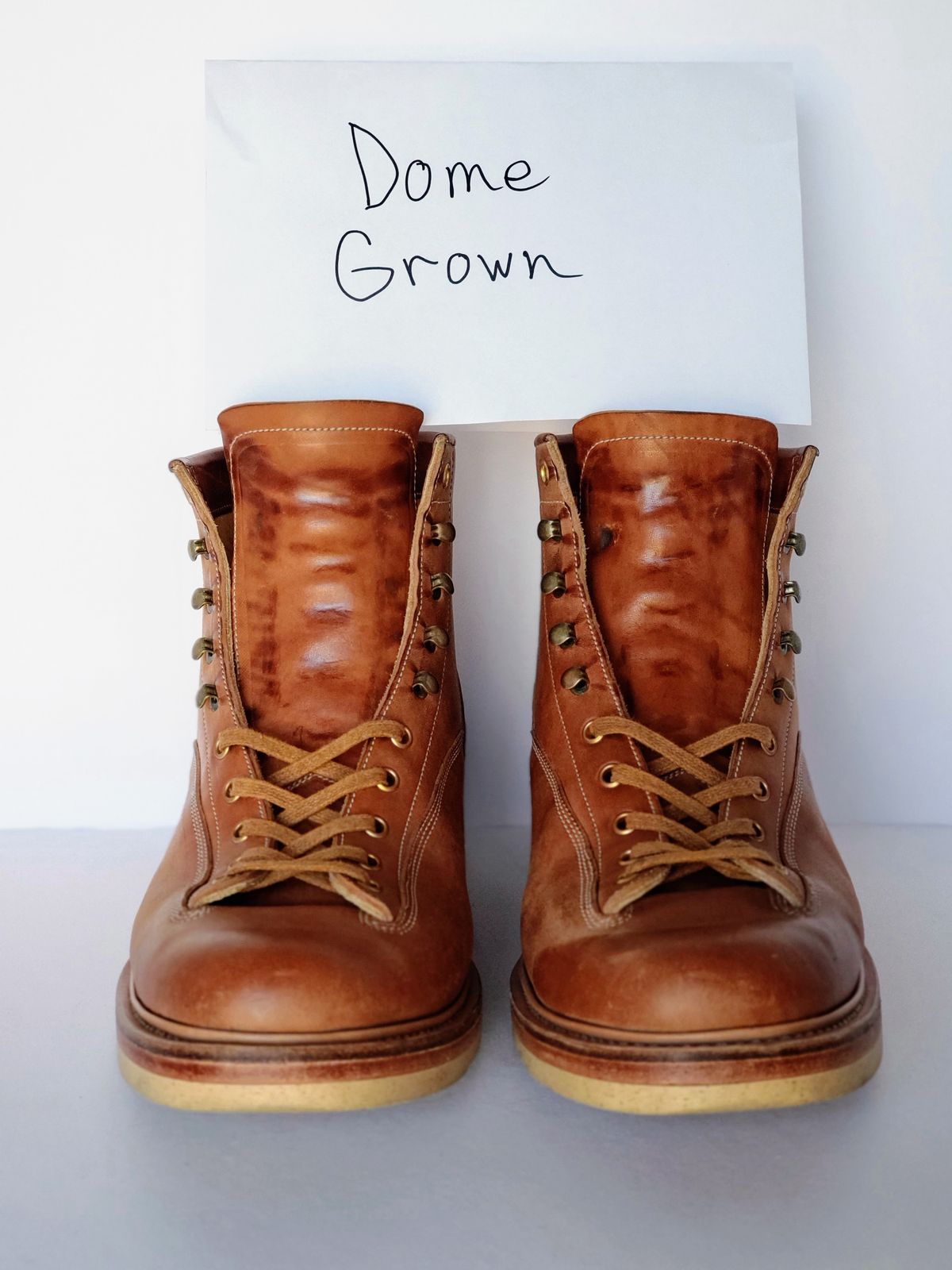 Photo by HealthyPatina on November 5, 2023 of the Sagara x S&S Valiant Boot in Conceria Cloe Crust Horsebutt.
