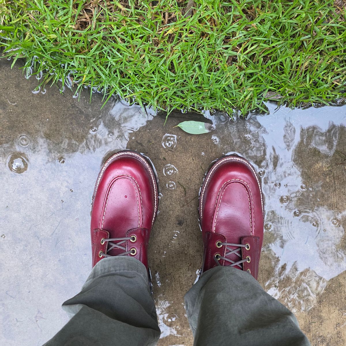 Photo by kananaios on December 26, 2025 of the Grant Stone Brass Boot in Horween Color 8 Chromexcel.