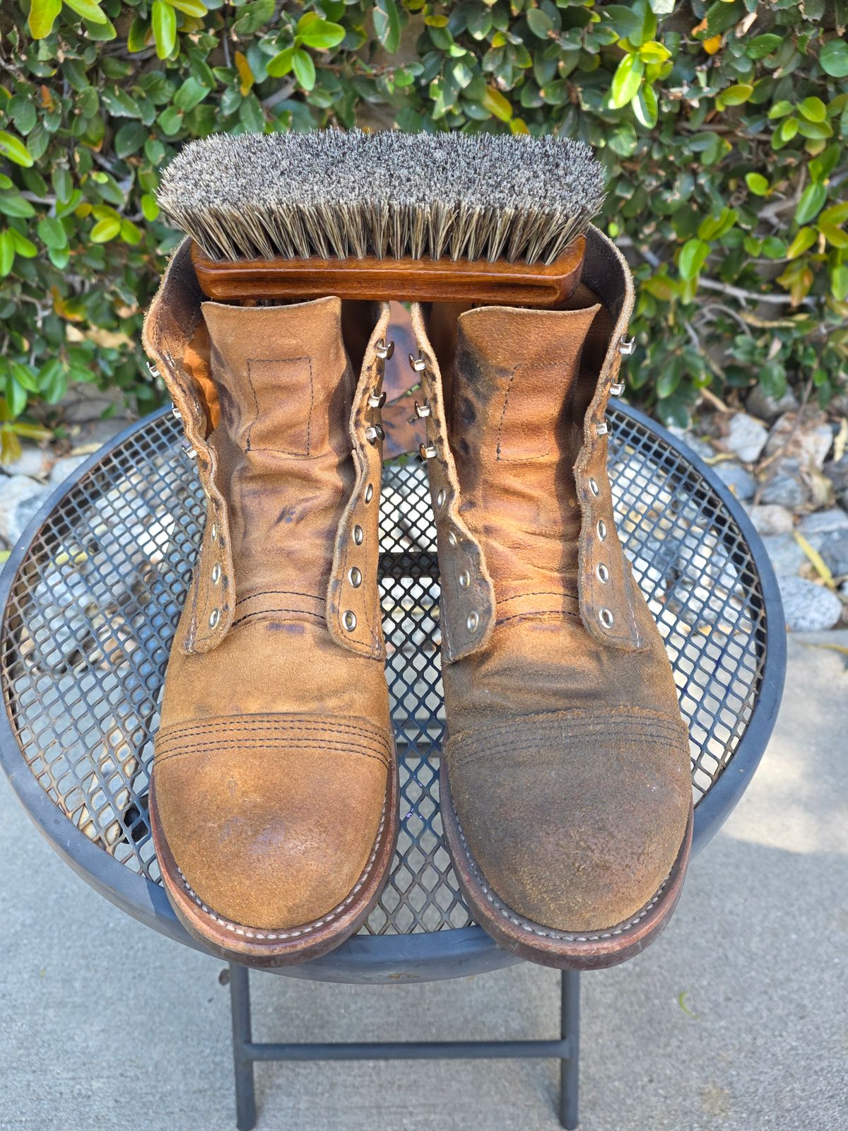 Photo by kananaios on March 23, 2026 of the Red Wing Iron Ranger in S.B. Foot Hawthorne Muleskinner.