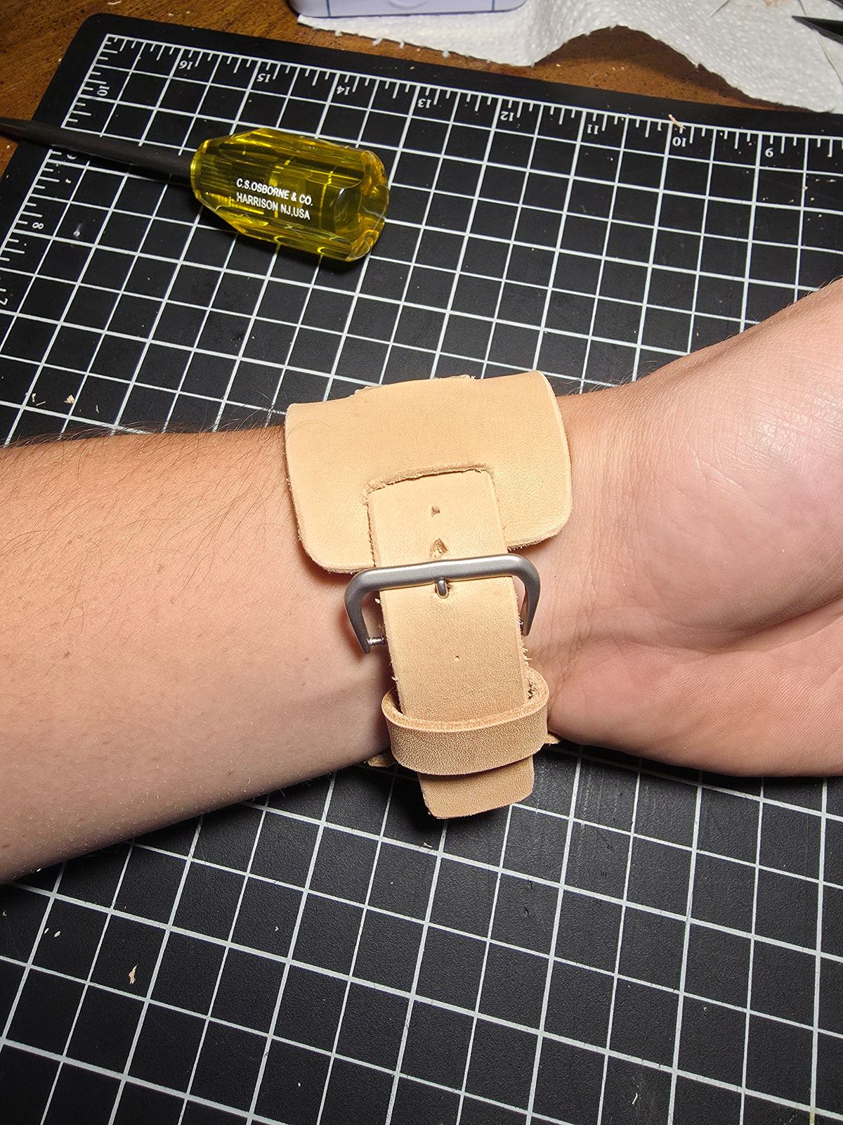 Photo by kananaios on October 6, 2025 of the Self-Made Winston Pattern in Unknown Natural Veg Tan.