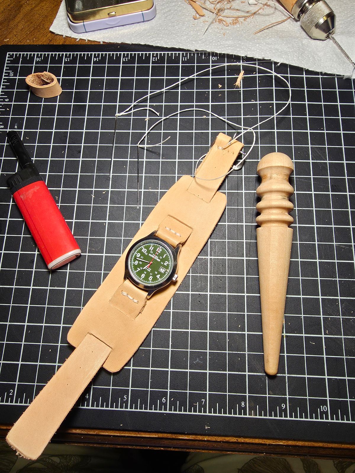 Photo by kananaios on October 6, 2025 of the Self-Made Winston Pattern in Unknown Natural Veg Tan.