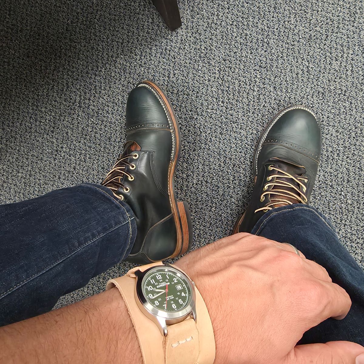 Photo by kananaios on October 7, 2025 of the Self-Made Winston Pattern in Unknown Natural Veg Tan.