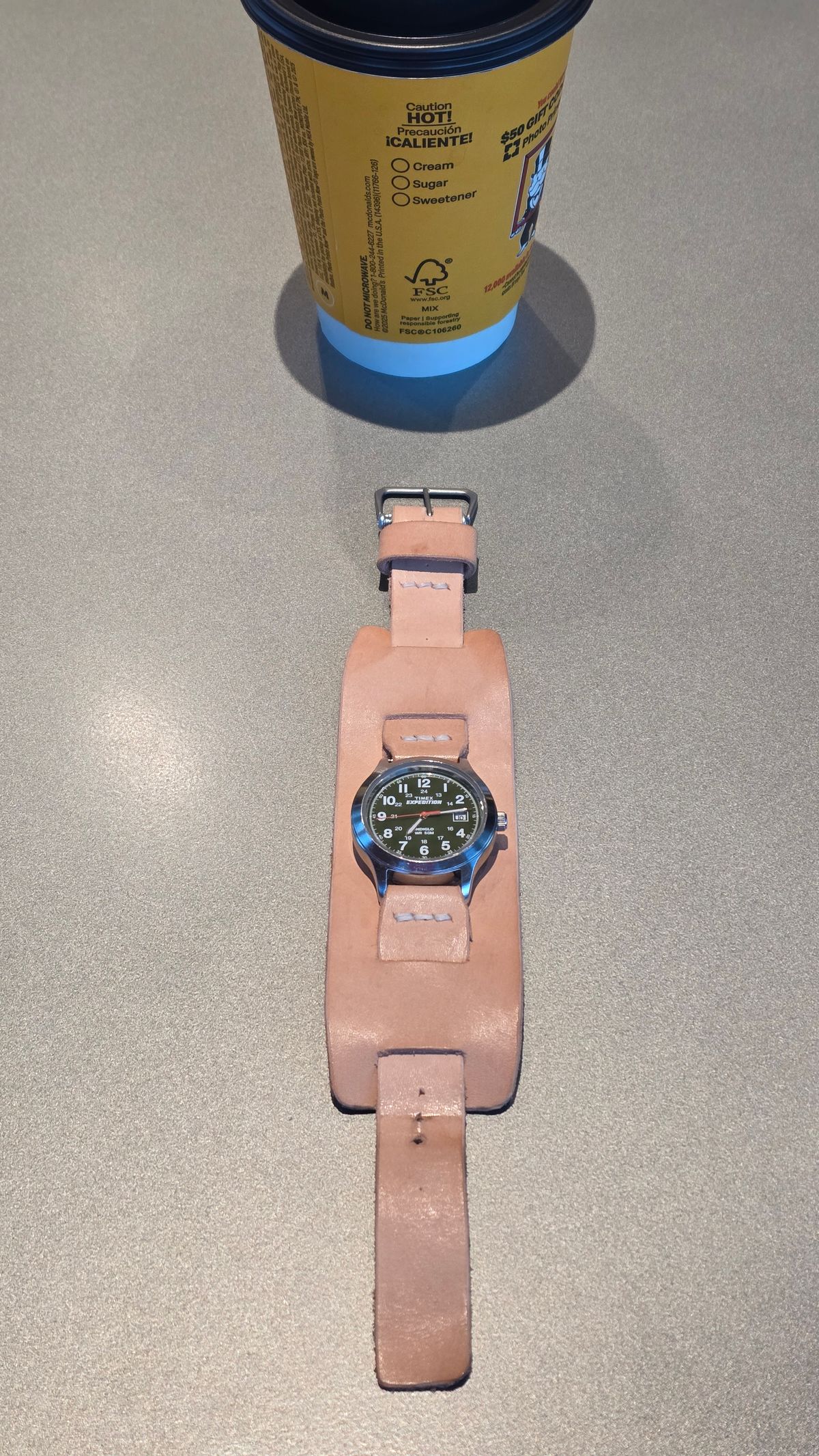 Photo by kananaios on October 10, 2025 of the Self-Made Winston Pattern in Unknown Natural Veg Tan.