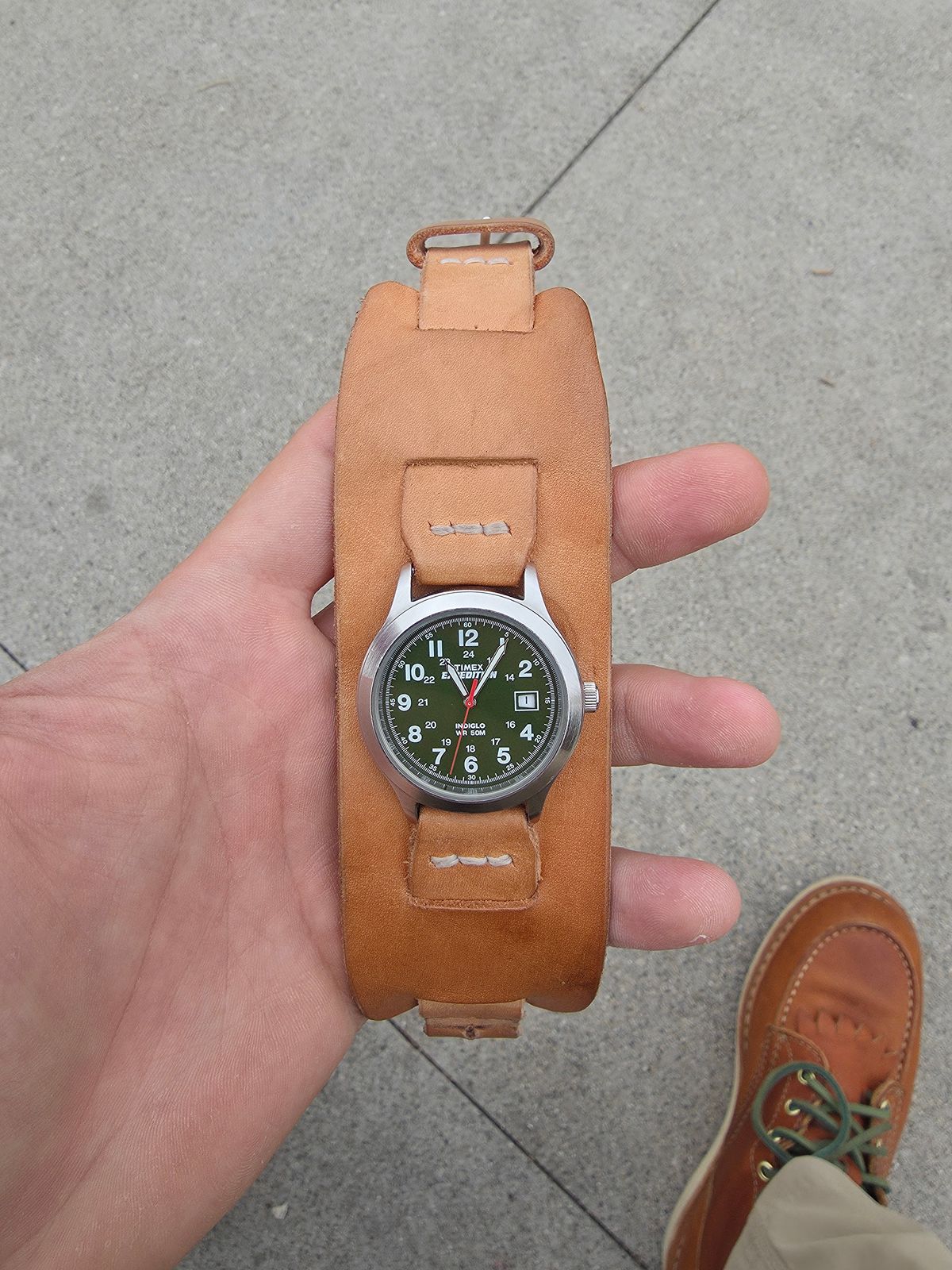 Photo by kananaios on November 1, 2025 of the Self-Made Winston Pattern in Unknown Natural Veg Tan.