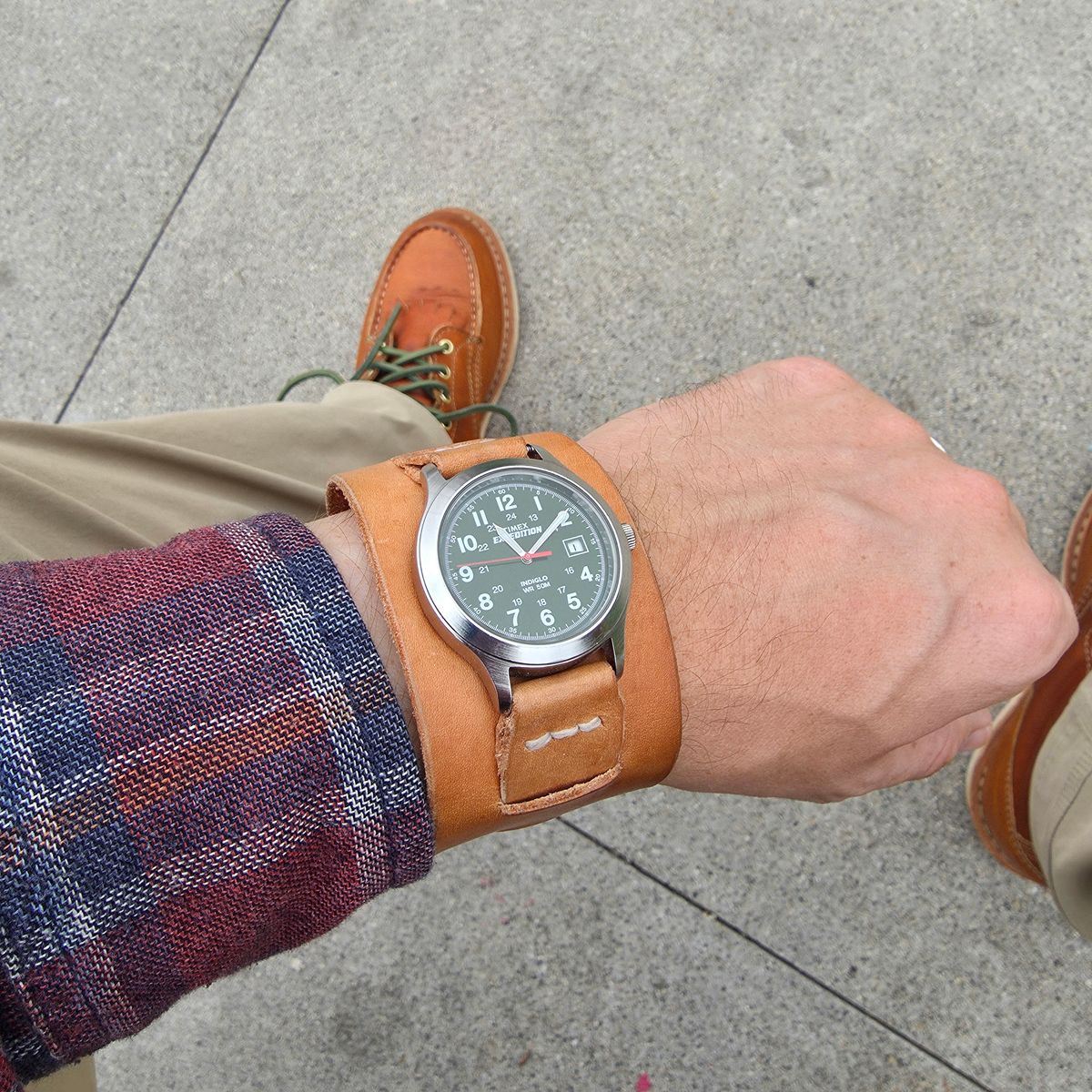 Photo by kananaios on November 1, 2025 of the Self-Made Winston Pattern in Unknown Natural Veg Tan.