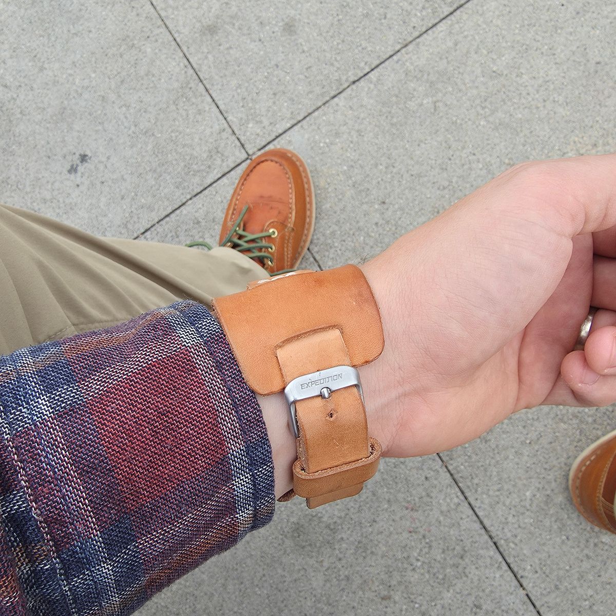 Photo by kananaios on November 1, 2025 of the Self-Made Winston Pattern in Unknown Natural Veg Tan.