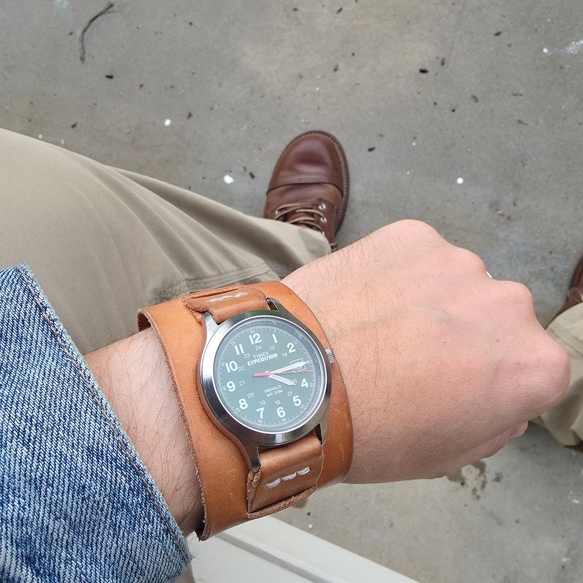 Photo by kananaios on November 16, 2025 of the Self-Made Winston Pattern in Unknown Natural Veg Tan.