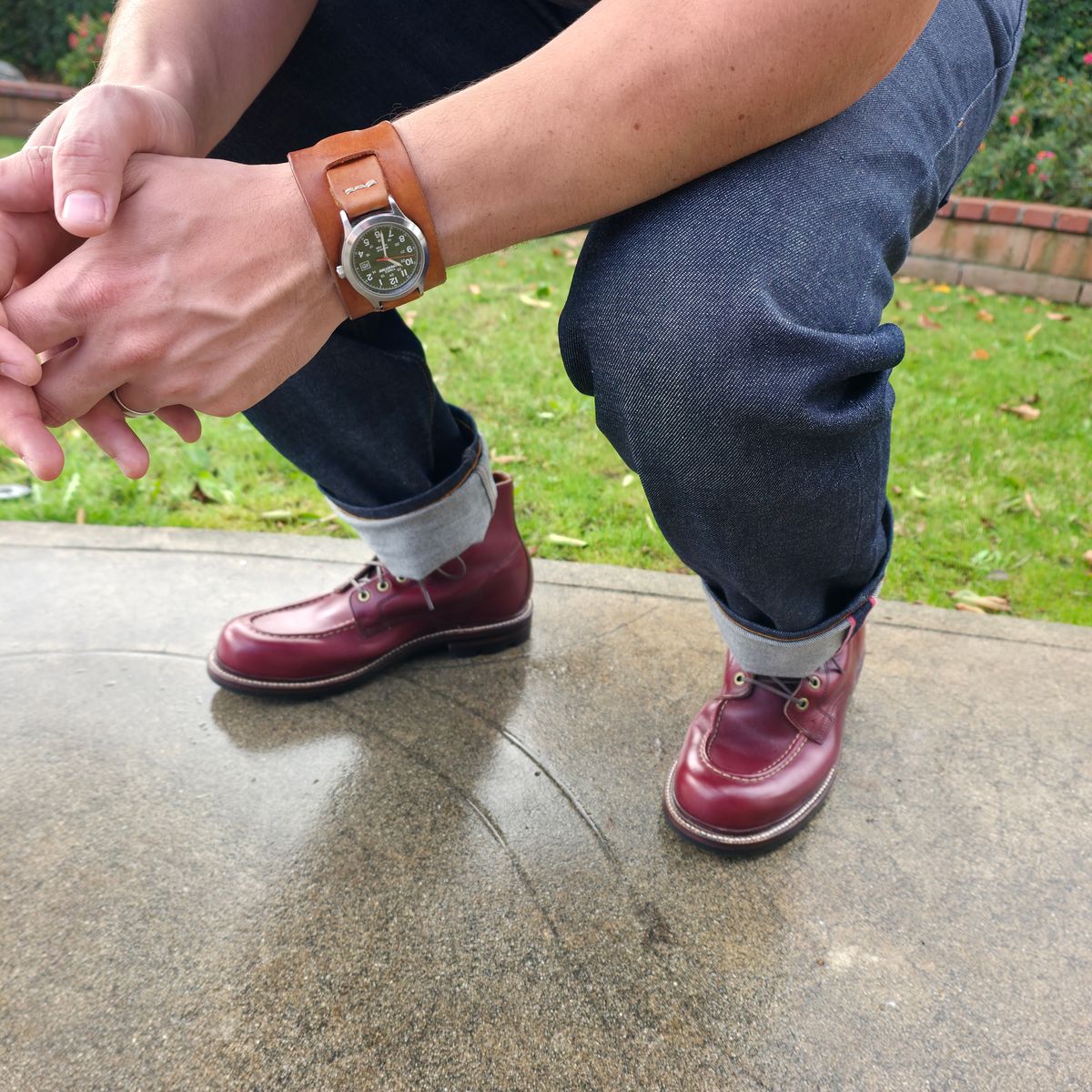 Photo by kananaios on December 25, 2025 of the Self-Made Winston Pattern in Unknown Natural Veg Tan.