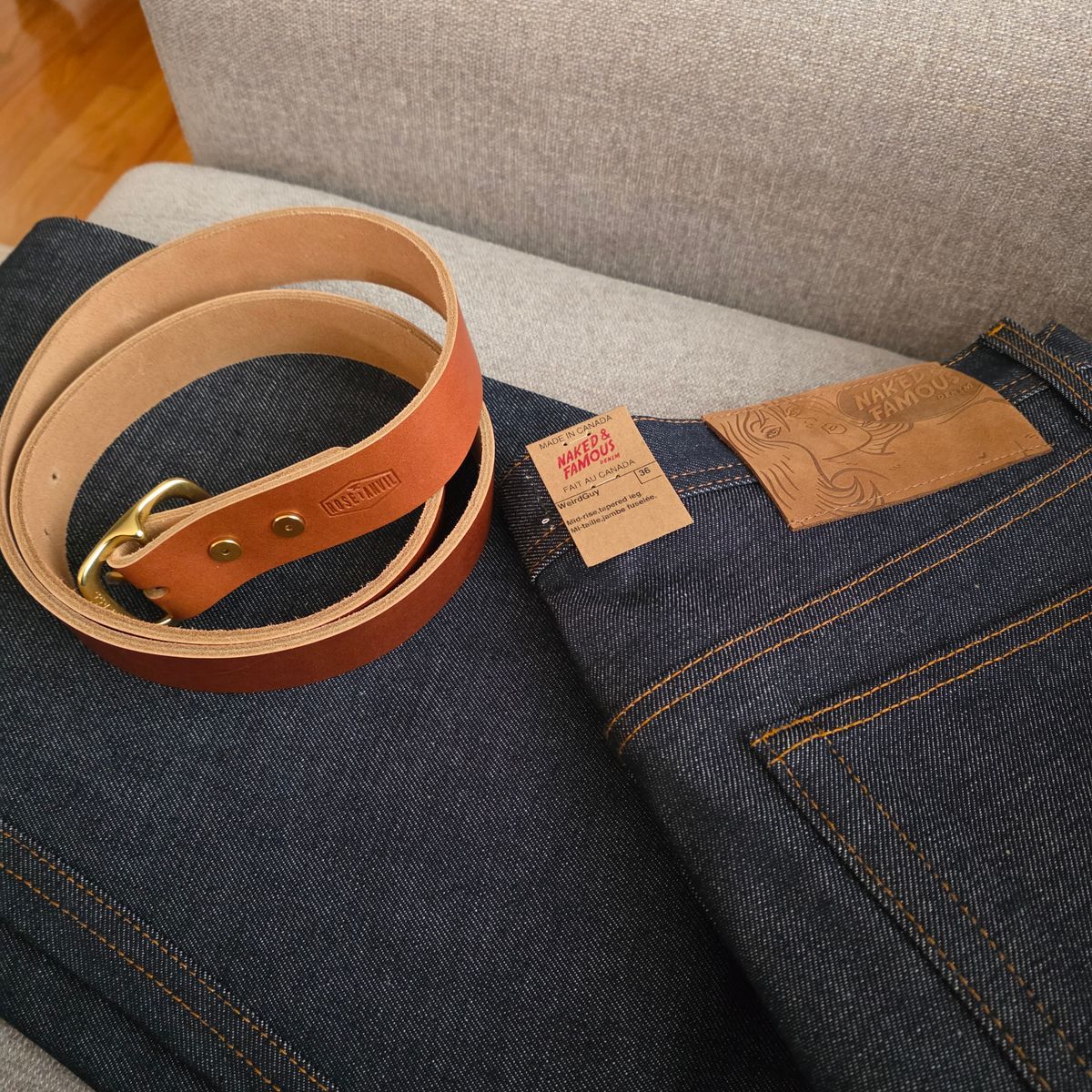 Photo by kananaios on December 25, 2025 of the Rose Anvil Micro-Adjust Belt in Chrome Tanned 7oz Lace.